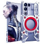 Чехол Metal Cyber Bamper для ZTE nubia RedMagic 11 Air​​ с кольцом и шнурком - держателем