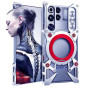 Чехол Metal Cyber Bamper для ZTE nubia RedMagic 11 Pro / 11 Pro+​ с кольцом и шнурком - держателем серебристый