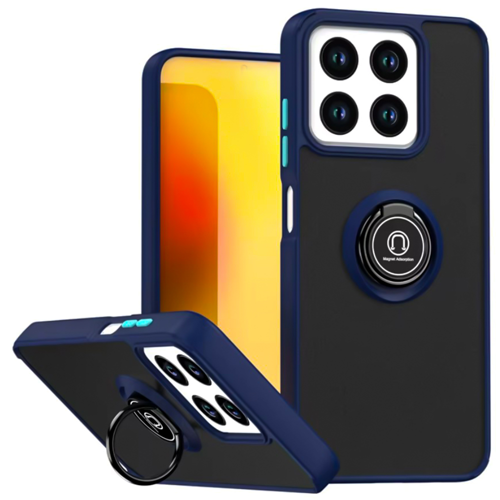 Чохол TPU Color Matte Ring для ZTE Nubia V70 / V70 Design із кільцем - підставкою синій