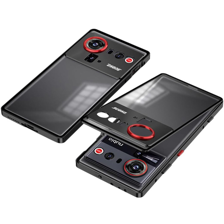 Чохол накладка Metal Glass Ring для ZTE nubia Z80 Ultra з додатковим захистом на камеру