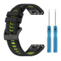 Ремешок Sport Silicone Dual Color для смарт-часов Garmin Fenix 8 43mm, 20мм зеленый с черным