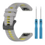 Ремешок Sport Silicone Dual Color для смарт-часов Garmin Fenix 8 43mm, 20мм зеленый с черным