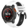 Ремешок Sport Silicone Dual Color для смарт-часов Garmin Fenix 8 43mm, 20мм зеленый с черным