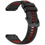 Ремінець Sport Silicone Dual Color для Garmin Fenix 8 51mm / Tactix 8 51mm, 26mm​​ сірий з оранжевим