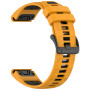 Ремінець Sport Silicone Dual Color для Garmin Fenix 8 51mm / Tactix 8 51mm, 26mm​​ сірий з оранжевим