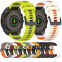 Ремінець Sport Silicone Dual Color для Garmin Fenix 8 51mm / Tactix 8 51mm, 26mm​​ сірий з оранжевим