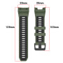 Ремінець Sport Silicone Dual Color для Garmin Enduro 2 / 3 / Tactix 7 26mm​​ зі шпилькою зеленим з чорним