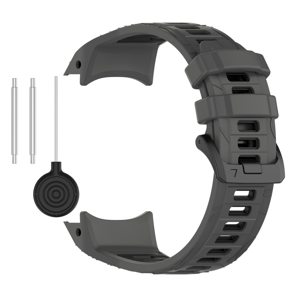Ремінець Sport Silicone Dual Color для Garmin Tactix 8 47mm / Instinct E 45mm / Fenix E 47mm зі шпилькою сірий з чорним