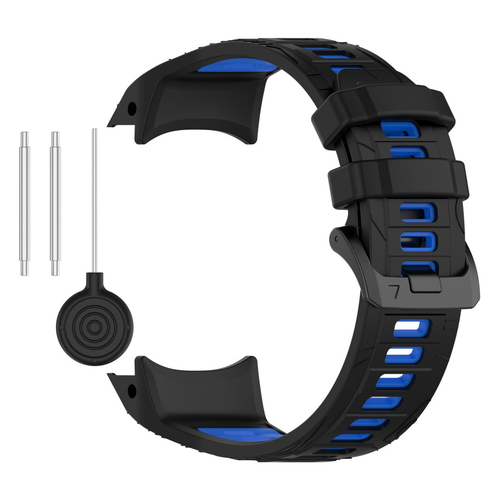 Ремінець Sport Silicone Dual Color для Garmin Tactix 8 47mm / Instinct E 45mm / Fenix E 47mm зі шпилькою чорний з синім