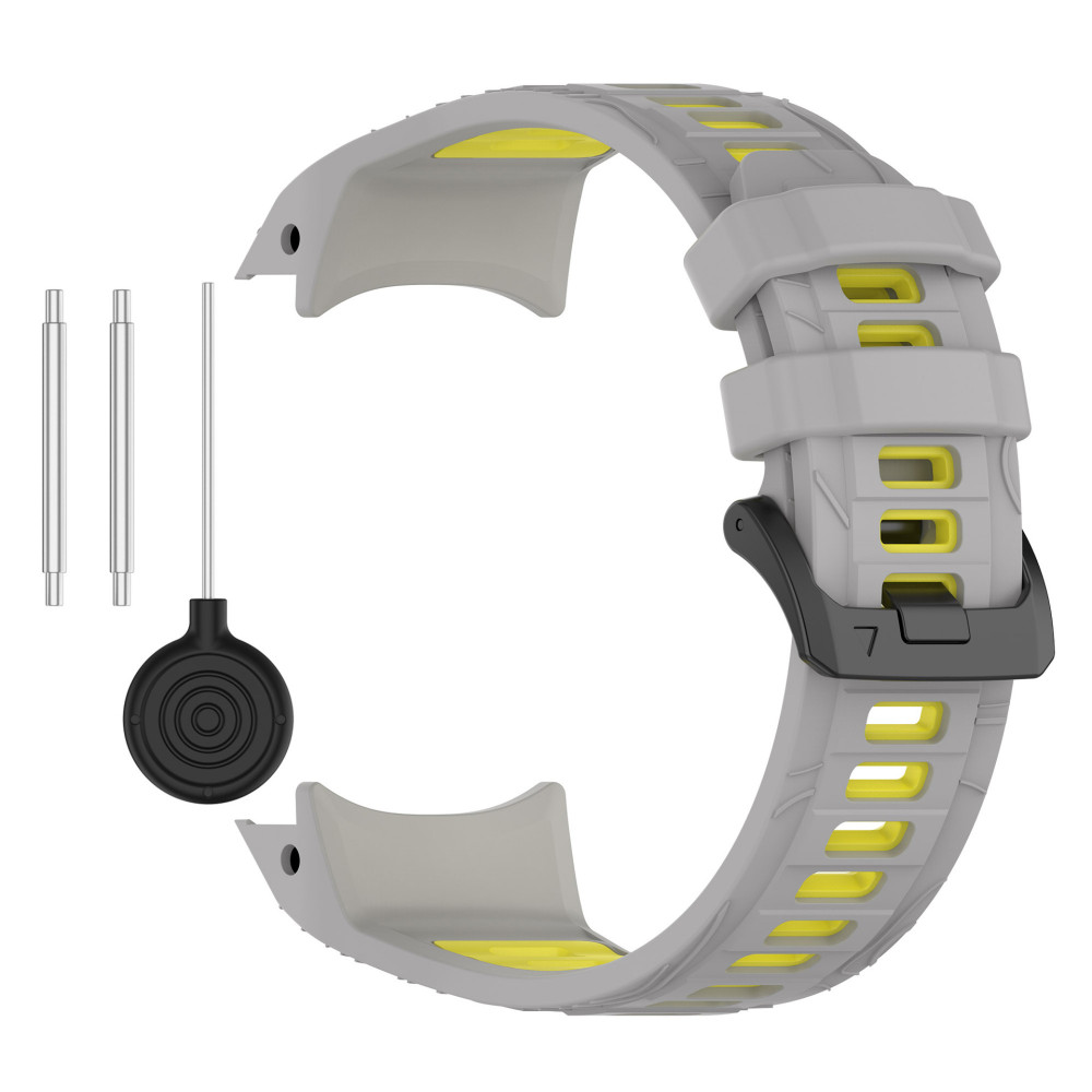 Ремінець Sport Silicone Dual Color для Garmin Tactix 8 47mm / Instinct E 45mm / Fenix E 47mm зі шпилькою сіро-жовтий