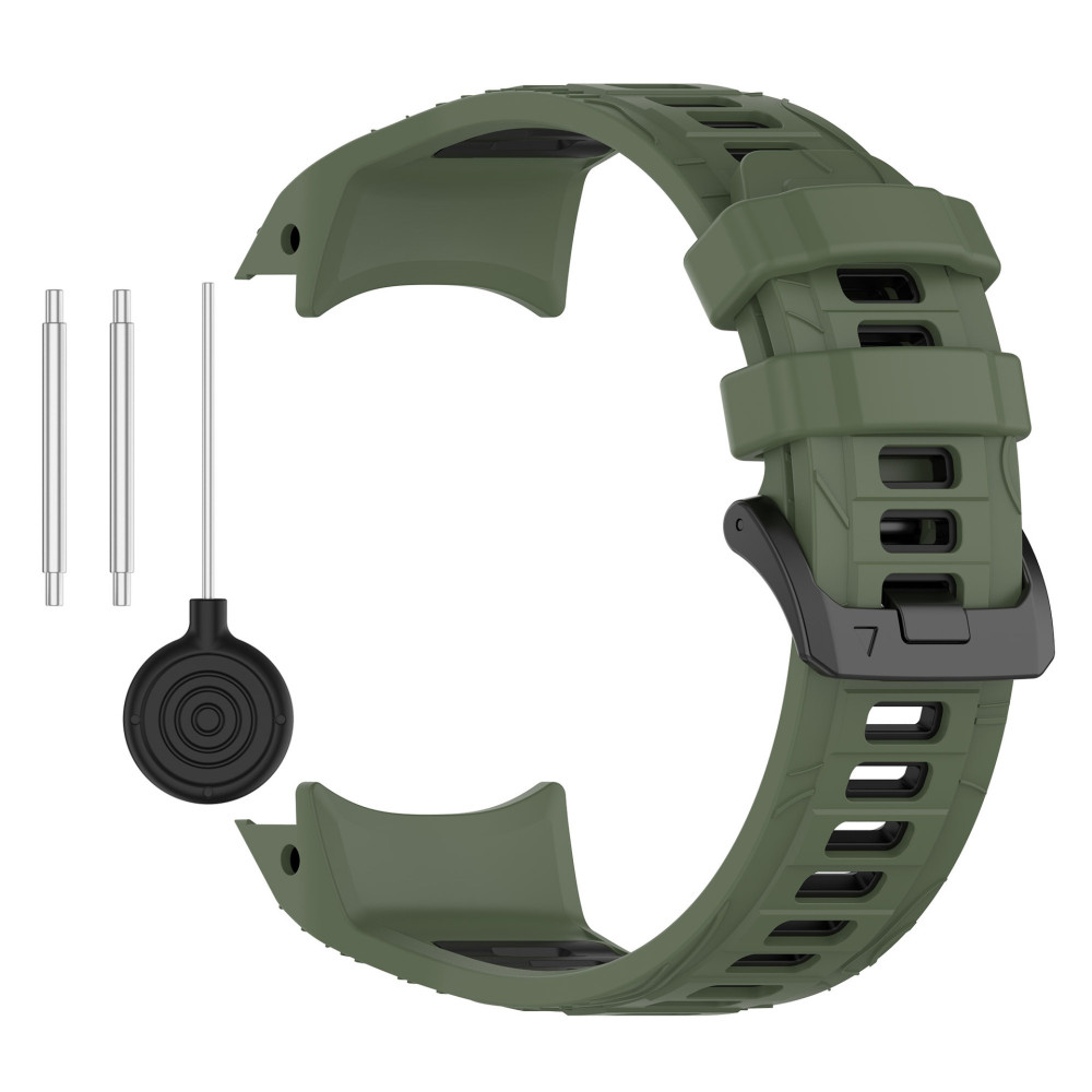 Ремінець Sport Silicone Dual Color для Garmin Enduro 2 / 3 / Tactix 7 26mm​​ зі шпилькою зеленим з чорним