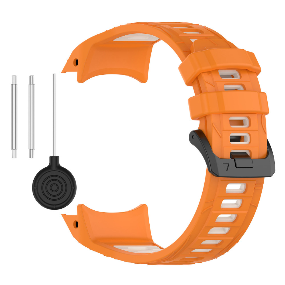 Ремінець Sport Silicone Dual Color для Garmin Tactix 8 47mm / Instinct E 45mm / Fenix E 47mm зі шпилькою оранжевий