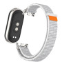 Ремешок Epik Nylon для смарт-часов Xiaomi Smart Band 8 / Band 9 серый с белым