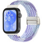 Ремінець Nylon Textile для смартгодинників Huawei Fit 3 / Fit 4 / Fit 4 Pro, 20mm фіолетово-бежевий