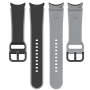 Силиконовый ремешок Silicone Dual Color для смарт часов Samsung Galaxy Watch 6 / 5 / 4, 22mm оранжево-черный