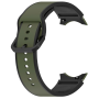 Силиконовый ремешок Silicone Dual Color для смарт часов Samsung Galaxy Watch 6 / 5 / 4, 22mm оранжево-черный