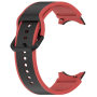 Силиконовый ремешок Silicone Dual Color для смарт часов Samsung Galaxy Watch 6 / 5 / 4, 22mm оранжево-черный