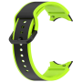 Силиконовый ремешок Silicone Dual Color для смарт часов Samsung Galaxy Watch 6 / 5 / 4, 22mm оранжево-черный