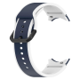Силиконовый ремешок Silicone Dual Color для смарт часов Samsung Galaxy Watch 6 / 5 / 4, 22mm оранжево-черный