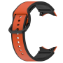 Силиконовый ремешок Silicone Dual Color для смарт часов Samsung Galaxy Watch 6 / 5 / 4, 22mm оранжево-черный