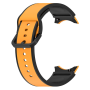 Силиконовый ремешок Silicone Dual Color для смарт часов Samsung Galaxy Watch 6 / 5 / 4, 22mm оранжево-черный