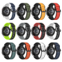 Силиконовый ремешок Silicone Dual Color для смарт часов Samsung Galaxy Watch 6 / 5 / 4, 22mm оранжево-черный