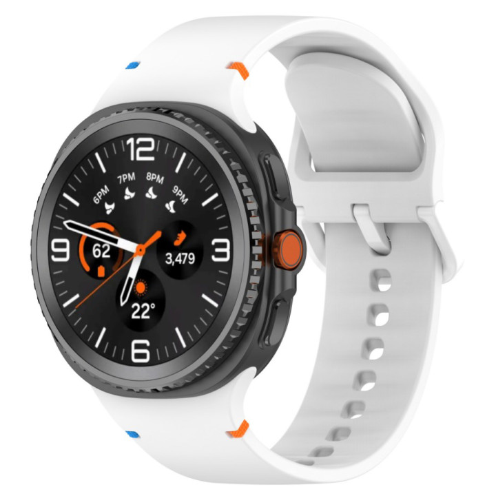 Ремінець Silicone з яскравими акцентами для смартгодинника Samsung Galaxy Watch8 / Watch8 Classic