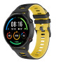 Ремешок Sport Silicone Dual Color для Xiaomi Black Shark GT / Watch S1 22mm белый с синим