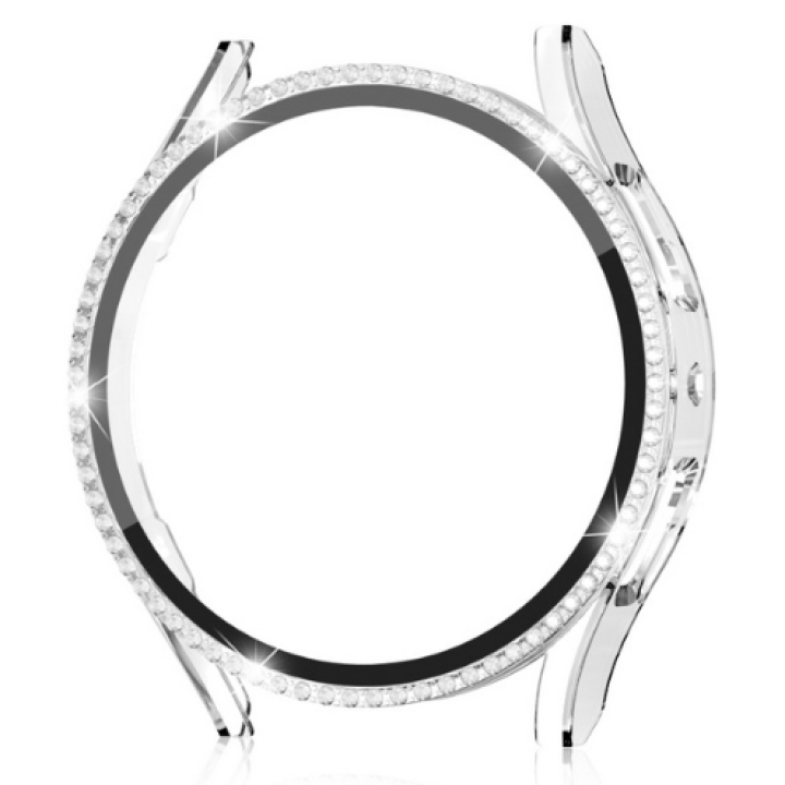 Захисний чохол зі склом для Samsung Galaxy Watch 7 44mm з камінчиками