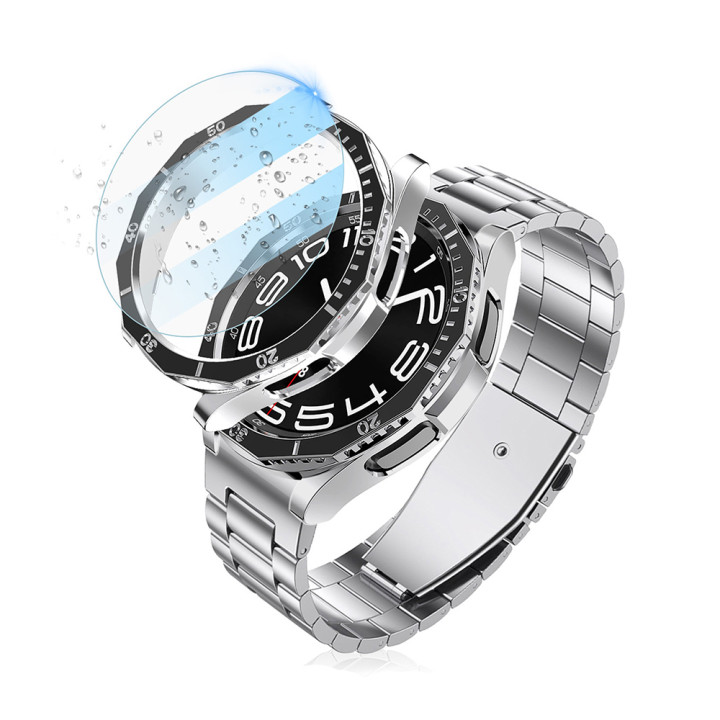 Захисний чохол з безелем та захисним склом для Samsung Galaxy Watch 6 Classic 47mm
