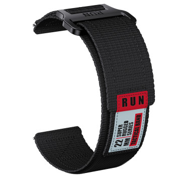 Ремінець Nylon Run для смарт-годинника Motorola Moto Watch 120 / 100 з універсальним кріпленням, 22mm