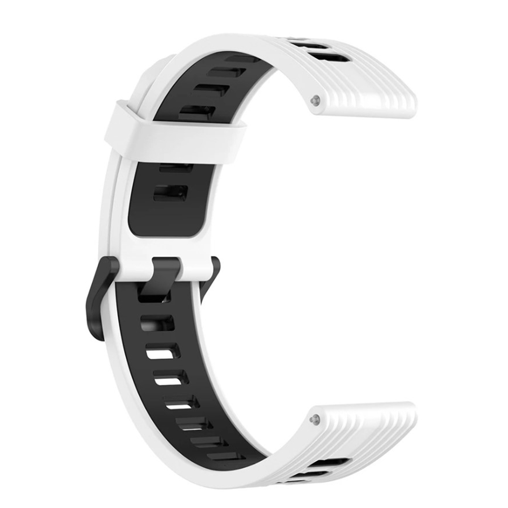 Ремешок Sport Silicone Dual Color для Kospect Tank X2 Ultra, 20mm белый с черным