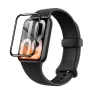 Противоударное защитное стекло SoftGlass Full Cover PMMA  для смарт-часов Xiaomi Smart Band 10 Pro , Black с рамкой для поклейки