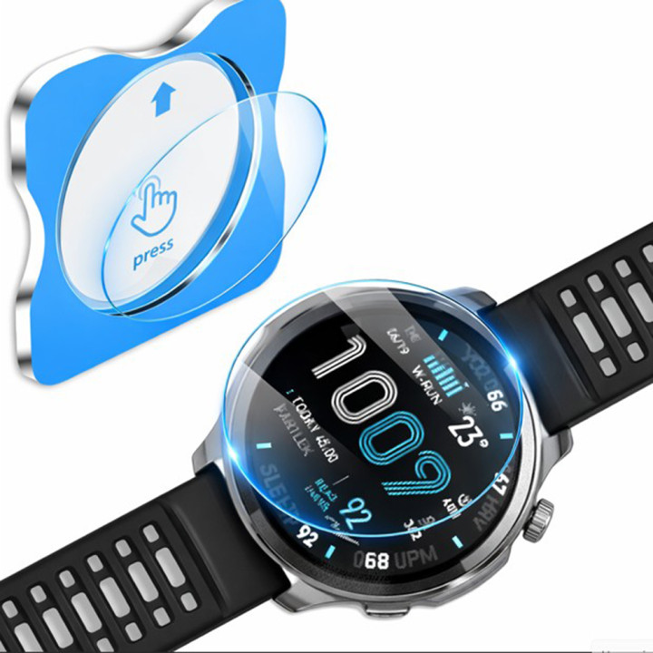 Защитное стекло для смарт - часов Amazfit Balance 2 с рамкой для поклейки