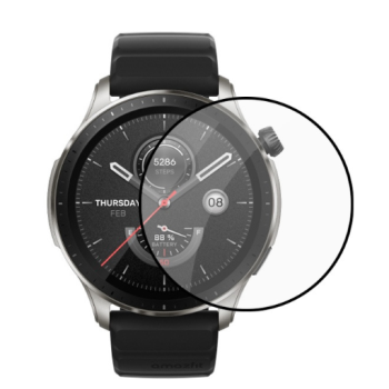 Захисне скло SoftGlass Full Cover для смартгодинника Amazfit GTR 4, Black