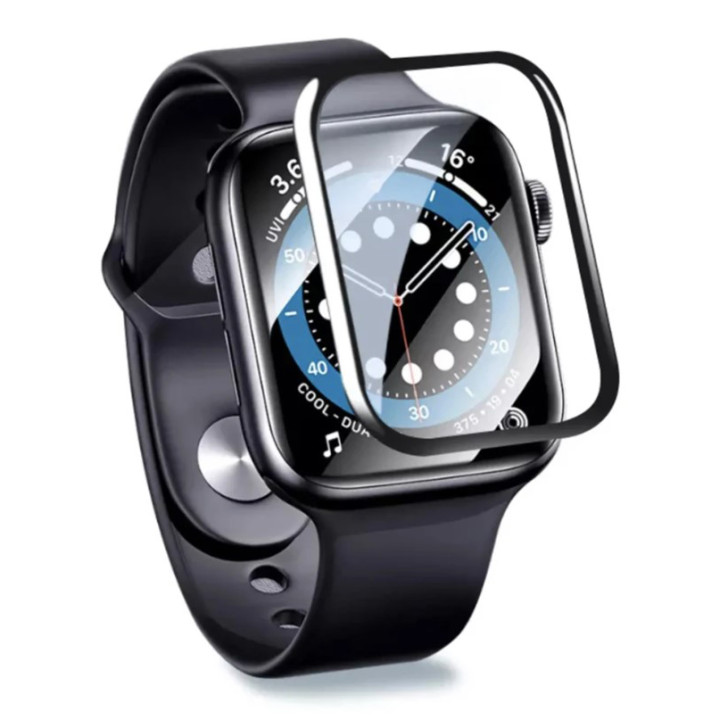 Противоударное защитное стекло SoftGlass Full Cover PMMA для Apple Watch Series 11 42mm, Black