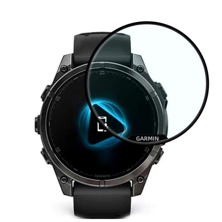 Противоударное защитное стекло SoftGlass Full Cover PMMA для Garmin Fenix 8 47mm, Black