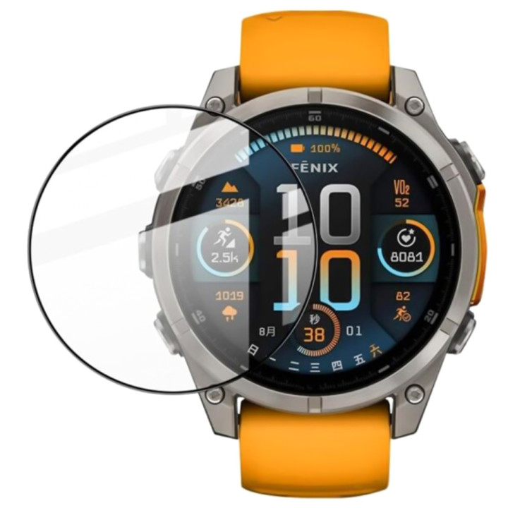 Противоударное защитное стекло SoftGlass Full Cover PMMA для Garmin Fenix 8 51mm, Black