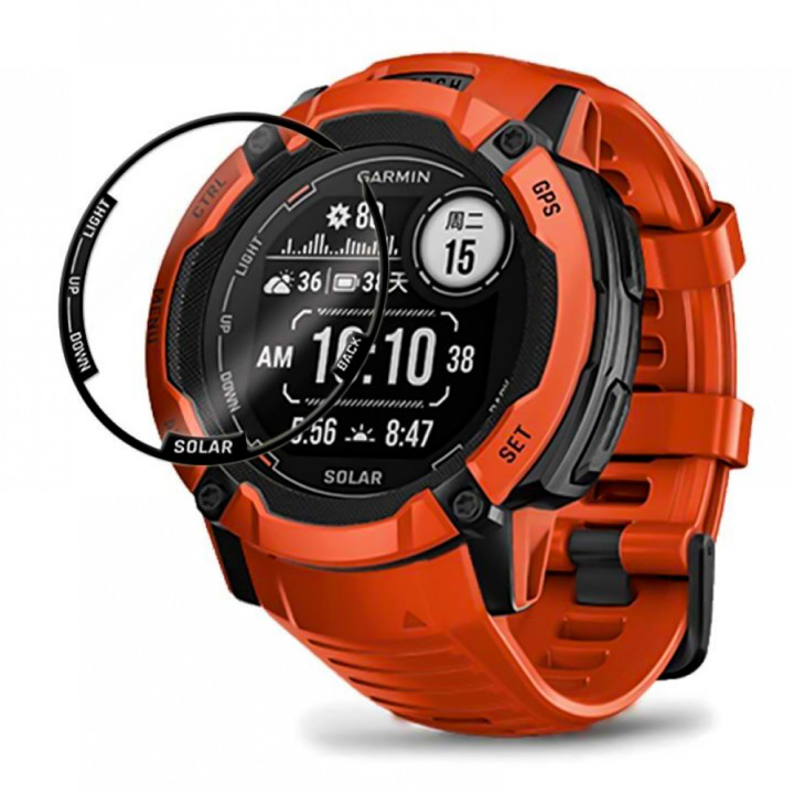 Противоударное защитное стекло SoftGlass Full Cover PMMA для Garmin Instinct / Instinct 2​​​, Black