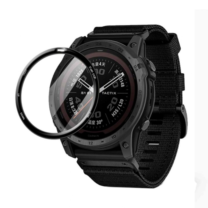 Противоударное защитное стекло SoftGlass Full Cover PMMA для Garmin Tactix 7​​​, Black