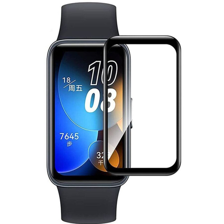 Защитное стекло SoftGlass Full Cover для смарт-часов Huawei Band 8, Black