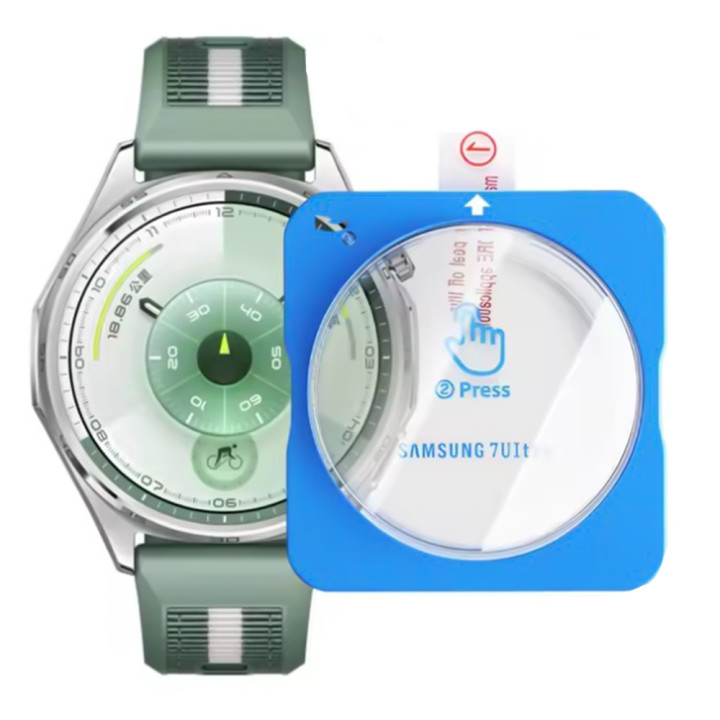 Защитное стекло для смарт - часов Huawei Watch GT 6 46mm с рамкой для поклейки