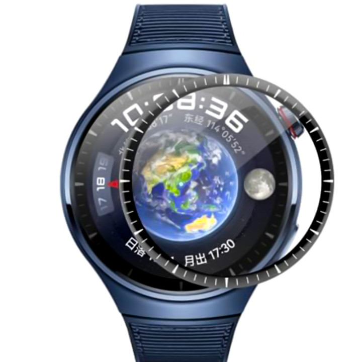 Противоударное защитное стекло SoftGlass Full Cover PMMA для Huawei Watch 4 Pro​​​​, Black