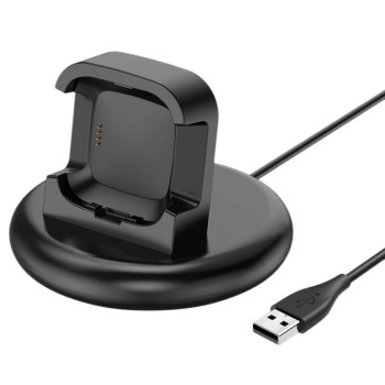 Зарядное устройство (док-станция с кабелем) для смарт-часов Fitbit Versa 2, Black