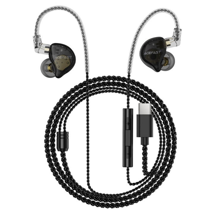 Проводные вакуумные наушники ACEFAST L11 с разъемом Type-C, Black
