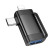 OTG Адаптер - переходник HOCO UA31F Type-C / Lightning (iP) Male to USB Female, Black