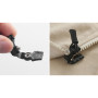 Набор бегунков Zipper Fix для ремонта молний разных размеров S / M / L для одежды, сумок или обуви белый