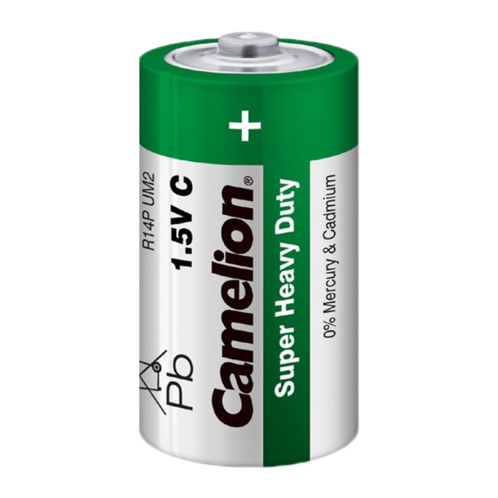 Батарейка Camelion Super Heavy Duty C R14P UM2 Zinc-Carbon, Green
