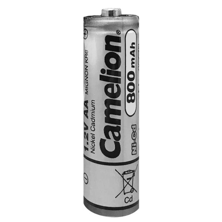 Аккумуляторная батарейка Camelion Rechargeable ACCU 800mAh AA KR6 Ni-Cd, Gray-Green