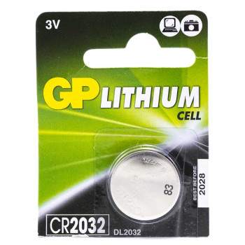 Батарейка GP CR2032 Lithium 3V, Silver